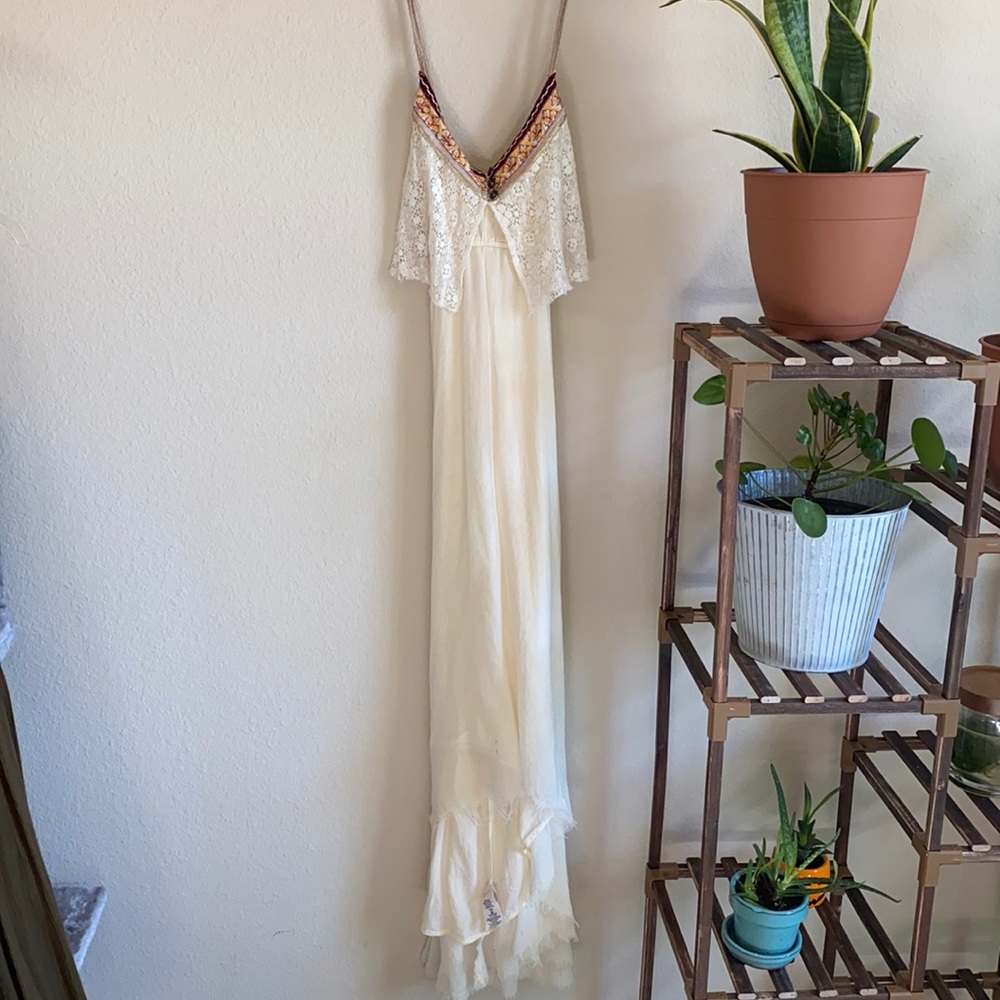 Free people white maxi dress